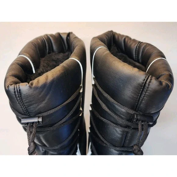 Womens Size 10 Khombu Alpine Puffer Fur Lined Snow Boots Black - Picture 5 of 9